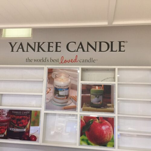 interior retail signage for Yankee Candle