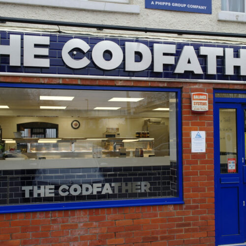 Fish and chip shop signage